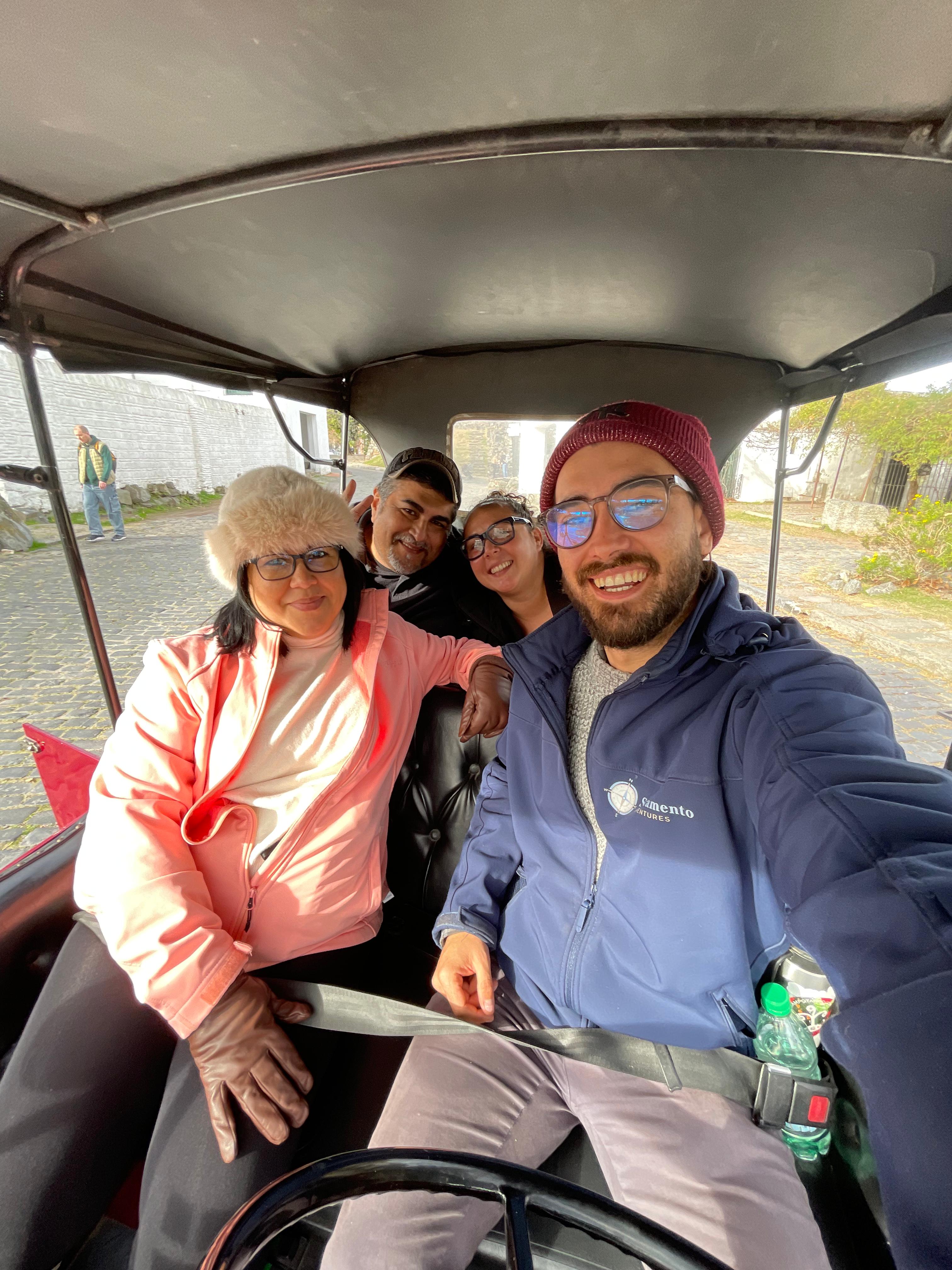 Scenic stop on a private golf cart tour