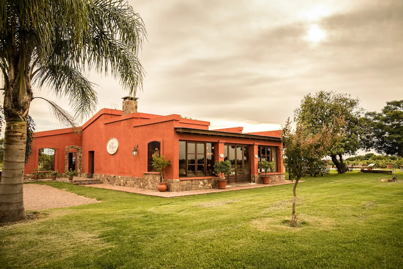 A boutique winery country house and winery grounds