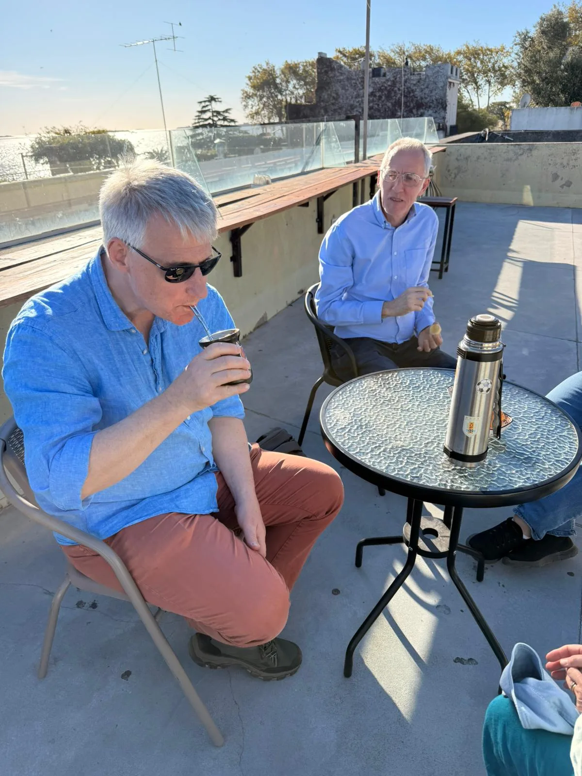 Sharing mate on the walking tour
