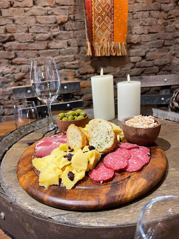 Charcuterie board at A boutique winery